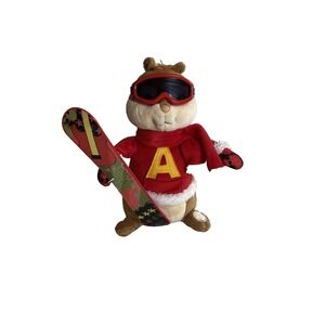 ALVIN and THE CHIPMUNKS Fox Plush 2012 Snowboard Christmas
